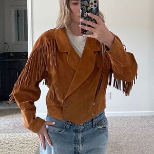 Vintage Frontier Collection Western Suede Fringe Jacket‎